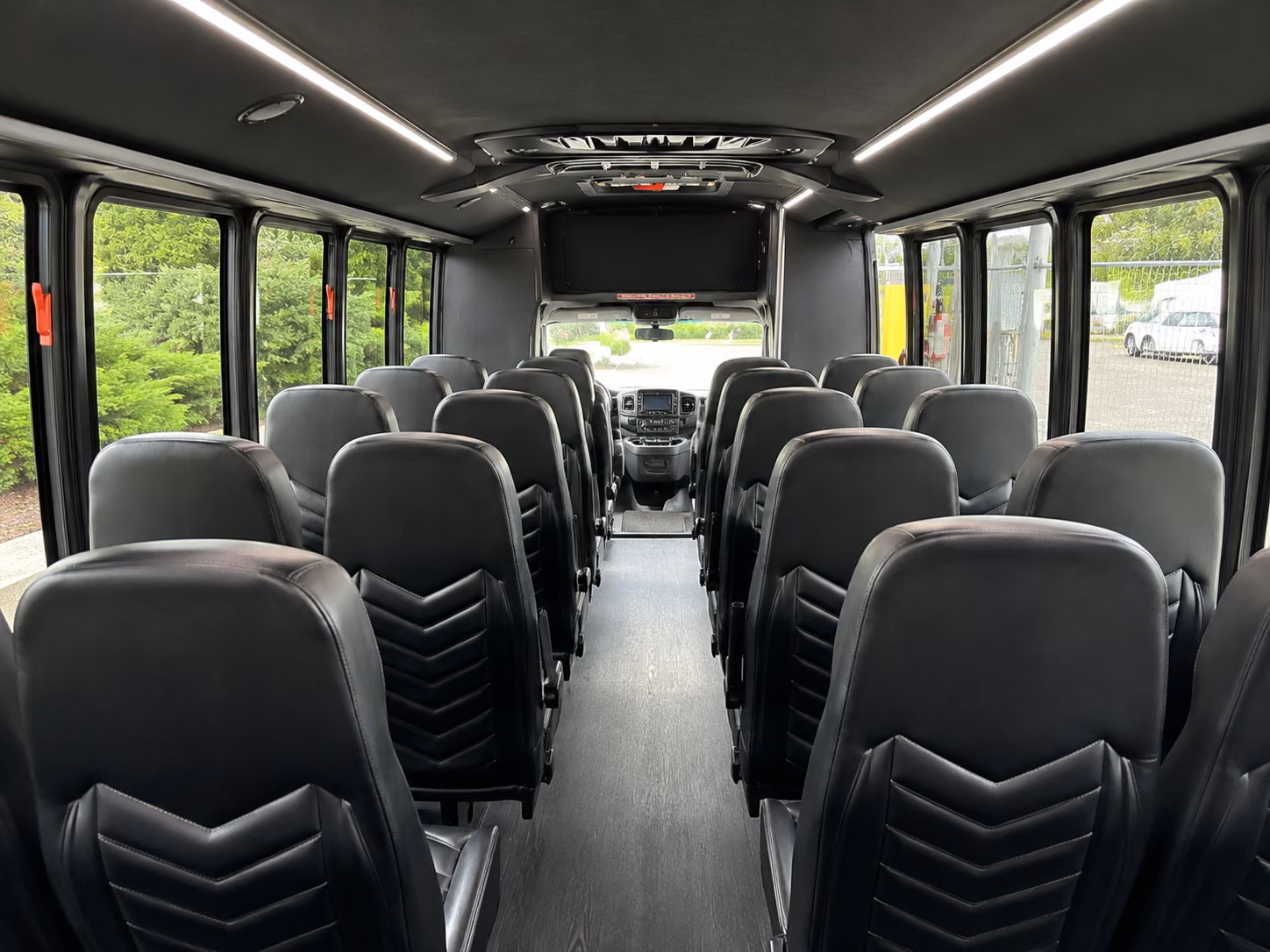 camden 18 passenger minibus interior