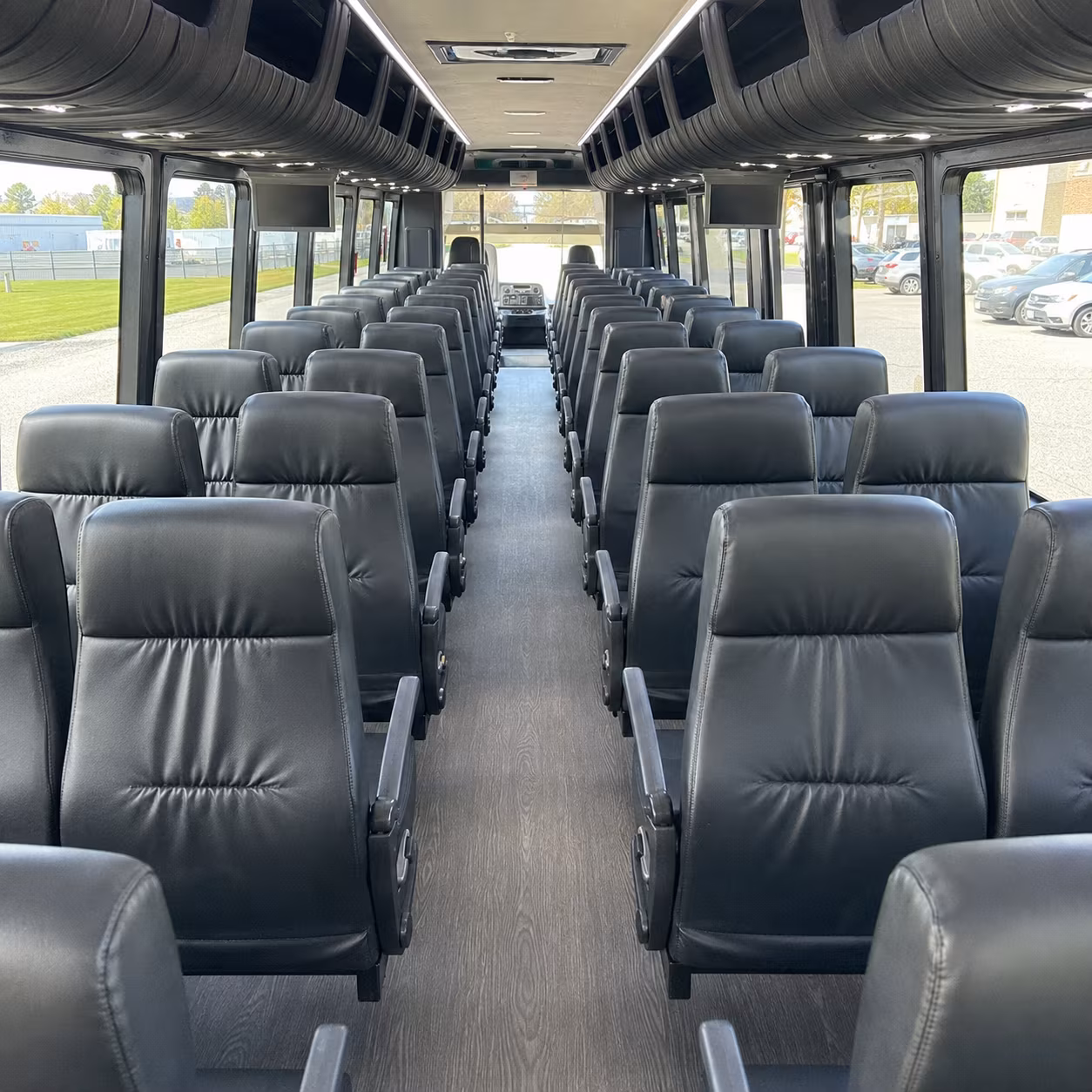 camden 28 passenger minibus inside