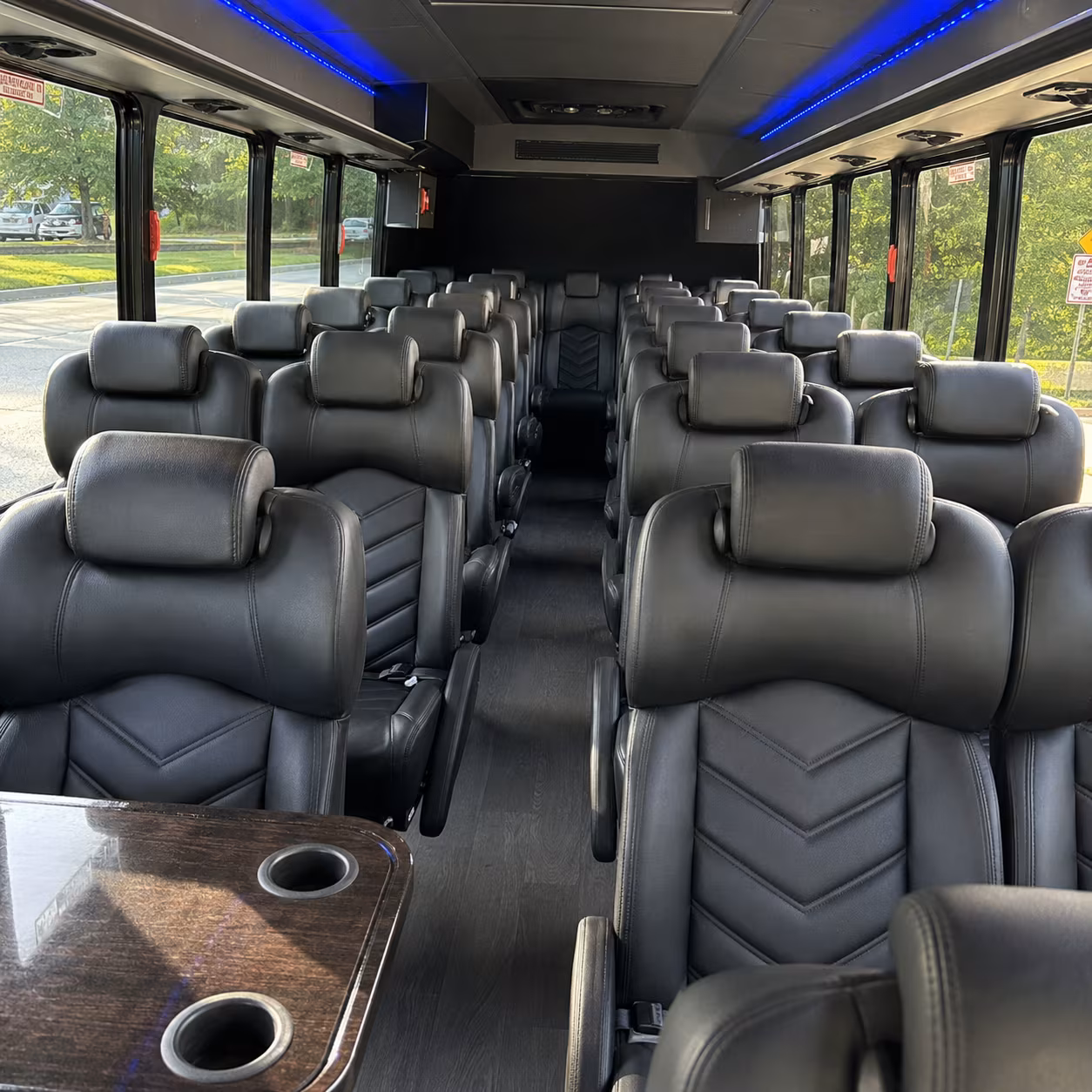 camden 30 passenger minibus inside