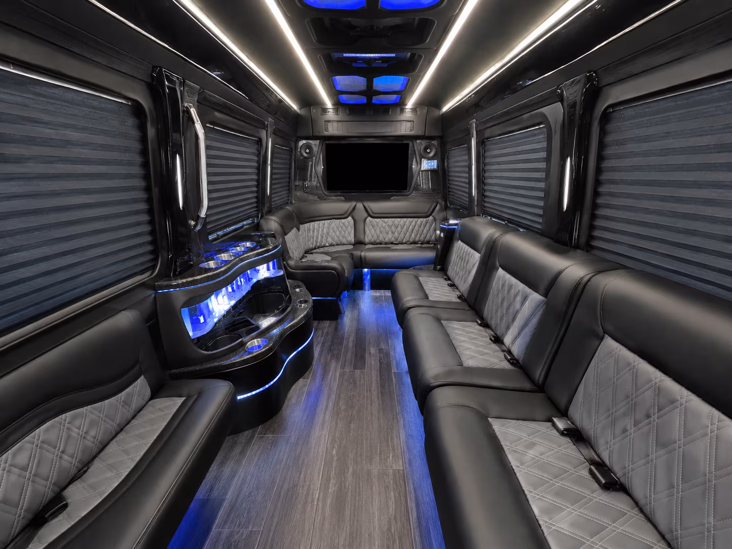camden 30 passenger party bus inside