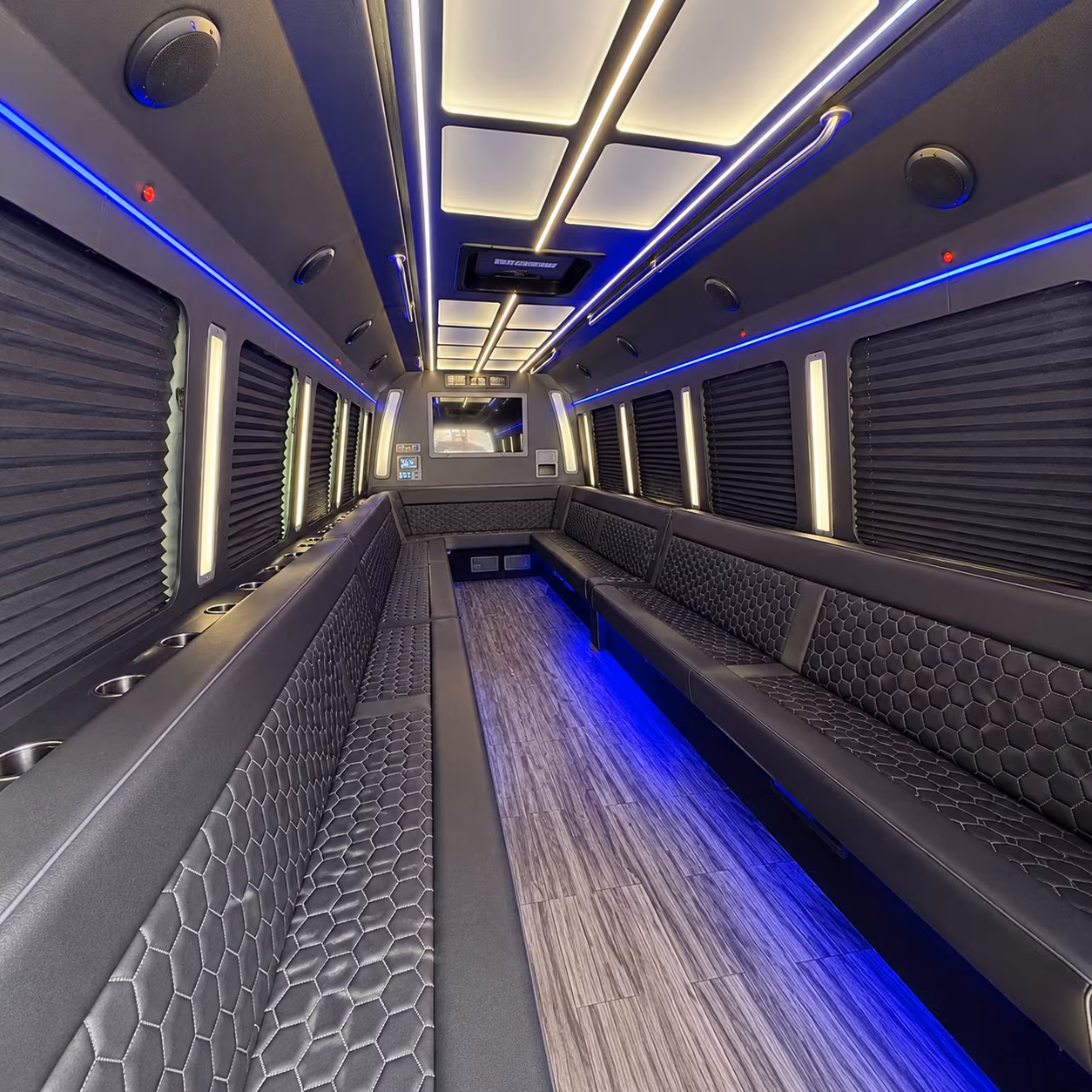 camden 30 passenger party bus interior