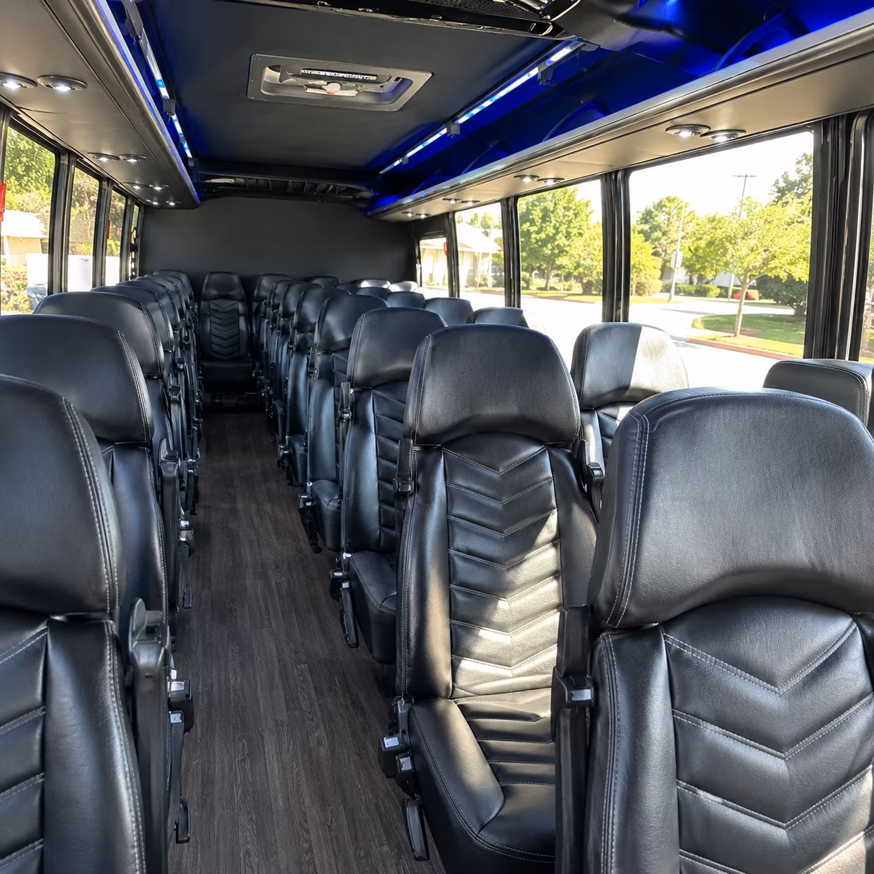 camden 35 passenger minibus inside