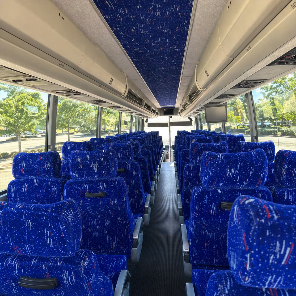 camden 56 passenger charter bus interior